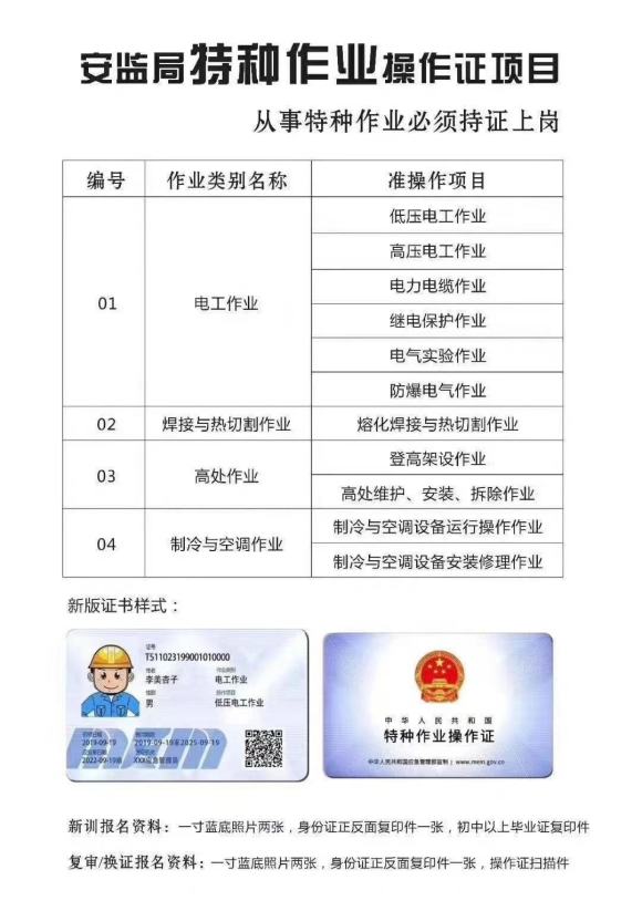 北京地区报电工操作证给复习题吗 什么时候考试